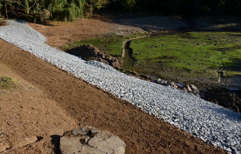 Drainage swale creation